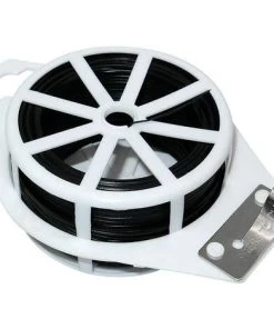 SUPERMARKET 100m Cravate De Jardin Noire Douce, Fil Jardinage Cravate Végétale Torsadée, Fil Plastifié Avec Couteaux,une Pièce，Superma