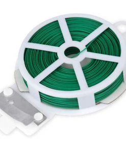 SUPERMARKET Fil De Fer Plastifie 100m PVC Liens De Jardinage Pour Ligatures, Vert,une Pièce，Superma