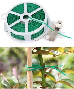 SUPERMARKET Fil De Fer Plastifie 100m PVC Liens De Jardinage Pour Ligatures, Vert,une Pièce，Superma -Accessoire de culture Soldes Boutique 53315073 5