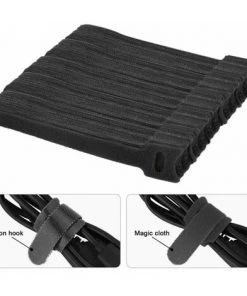 SUPERMARKET Attache Cable, Noir Réglable Réutilisable Serre Cable Auto-agrippant (100 Pièces 150 X 12 Mm)，Superma -Accessoire de culture Soldes Boutique 53315497 5