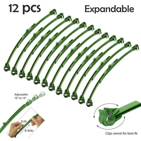 SUPERMARKET 12 Pcs Connecteurs De Treillis à Bras Réglable Supports, Tuteur Plantes Grimpantes Bras En Plastique Extensible Pour Végétaux,vert,Superma 3 SUPERMARKET 12 Pcs Connecteurs De Treillis à Bras Réglable Supports, Tuteur Plantes Grimpantes Bras En Plastique Extensible Pour Végétaux,vert,Superma