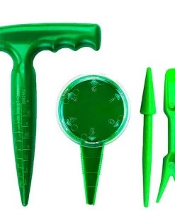 MACARON Kit Outil Jardinage Complet Pour Potager D'intérieur Semoir Outils De Transplantation Plantes Semis Semoir à Graines De Distribution Planteuse Piqueur Perforatrice Ergonomique,1 Jeu De 4 Pièces (transplanteur De Semis * 1 + Perforatrice * 2 + Coupe * 1) M