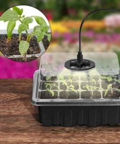 MERKMAK Plateaux De Demarrage De Graines Avec Humidite Reglable De Lumiere De Croissance, Kit De Germination De Serre De Base Pour La Culture De Graines A Partir De 60 Cellules -Accessoire de culture Soldes Boutique 53456131 5