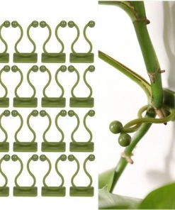Clip De Support Pour Plantes Grimpantes,Triomphe 100Pcs Clips De Plante Auto-adhésif, Clip De Fixation Murale Vigne Vert, Fixateur Mural, Clip Crochet De Support Plantes, Tuteur Clip, Decoration Mural Plante