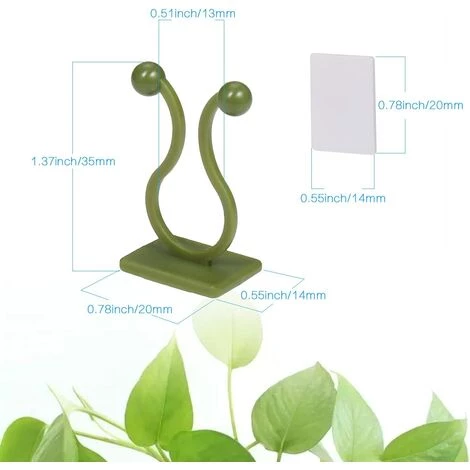 Clip De Support Pour Plantes Grimpantes,Triomphe 100Pcs Clips De Plante Auto-adhésif, Clip De Fixation Murale Vigne Vert, Fixateur Mural, Clip Crochet De Support Plantes, Tuteur Clip, Decoration Mural Plante 4 Clip De Support Pour Plantes Grimpantes,Triomphe 100Pcs Clips De Plante Auto-adhésif, Clip De Fixation Murale Vigne Vert, Fixateur Mural, Clip Crochet De Support Plantes, Tuteur Clip, Decoration Mural Plante – Image 2