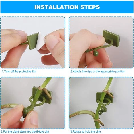 Clip De Support Pour Plantes Grimpantes,Triomphe 100Pcs Clips De Plante Auto-adhésif, Clip De Fixation Murale Vigne Vert, Fixateur Mural, Clip Crochet De Support Plantes, Tuteur Clip, Decoration Mural Plante 6 Clip De Support Pour Plantes Grimpantes,Triomphe 100Pcs Clips De Plante Auto-adhésif, Clip De Fixation Murale Vigne Vert, Fixateur Mural, Clip Crochet De Support Plantes, Tuteur Clip, Decoration Mural Plante – Image 4