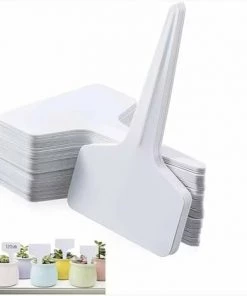 Etiquettes Plantes, Etiquette Semis,120x Etiquette Potager De Type T(6 X 10 Cm),imperméables étiquettes,Etiquetage Réutilisable-Contenants Et Pour Plantes (Blanc120),Macaron