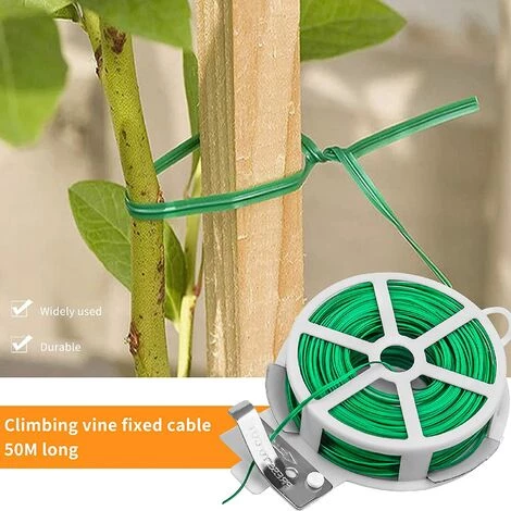 SUPERMARKET 2 Rouleaux 50M Fil Jardinage Vert Avec Coupe Fil De Fer Plastifie Attaches De Fil De Jardin Attache Plante Tomates Cravates En Fil De Plantes Pour Organisation De Jardinage à Domicile,Superma 5 SUPERMARKET 2 Rouleaux 50M Fil Jardinage Vert Avec Coupe Fil De Fer Plastifie Attaches De Fil De Jardin Attache Plante Tomates Cravates En Fil De Plantes Pour Organisation De Jardinage à Domicile,Superma – Image 3
