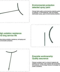 SUPERMARKET Lot De 6 Tuteurs En Métal Pour Plantes De Jardin - Vert - Anneau De Support Demi-rond Pour Plantes En Pot - Pour Petites Plantes En Pot - Schlumbergera, Cliva, Plantes Succulentes, Superma, Vert Foncé -Accessoire de culture Soldes Boutique 53993266 4