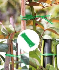 ALMI Lot De 100 Attaches Torsadées Pour Le Jardin - Pour Attacher Des Vignes, Des Arbustes, Des Fleurs - Vert -Accessoire de culture Soldes Boutique 54025213 5