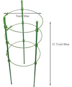 KARTOKNER Lot De 3 Supports Pour Plantes Grimpantes Avec 3 Anneaux De Support Réglables 45 Cm -Accessoire de culture Soldes Boutique 54072558 2