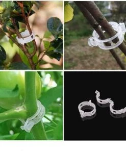 KARTOKNER 200 Pcs Support Pour Plantes De Jardin Clips Pour Les Légumes Tomate Vigne Tiges De Croissance Droit Et Plus Sain 2.5cm X 2cm Blanc -Accessoire de culture Soldes Boutique 54074055 4