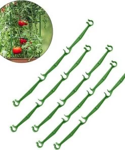 10 Pcs Plancher Bras De Piquet De La Tomate Cage De La Cage De La Tomate Rod Réutilisable Tige De Tige Accessoires De Support Extensible Boucle à Boucle Réglable,Starlight