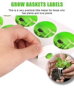 SUPERMARKET 100 Pièces Étiquettes Pour Plantes Hydroponiques, Rondes Peler Et Coller PVC Materia Étiquette De Gousses Marquer Les Plantes Pour Paniers De Culture Jardinage，Superma -Accessoire de culture Soldes Boutique 54253010 3