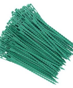 ILOVEMILAN 100 Pcs Accroche-Tuteurs Pour Tomates Arbres Tuteurs De Plantes Attache Et Soutien Réglable Pour Plantes Serre-câble Lien En Plastique Pour Jardinage Bricolage