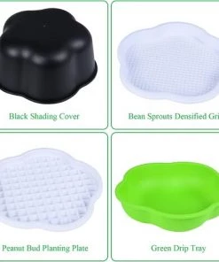 Plateaux De Germination De Graines,Triomphe Bac à Semis Ensemble De 4 Pièces, Graine Sprouter Hydroponique Germination Serre Tray, Germes Maison Pour La Plantation Germes Soja Et Germes Haricot Mungo -Accessoire de culture Soldes Boutique 54678098 3