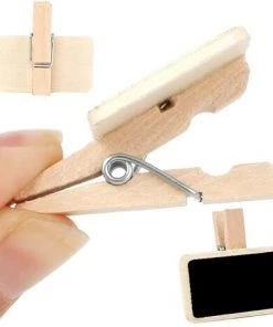 Mini Tableau Noir En Bois, Mini Panneau D'Affichage Avec Pince Mini Tableaux Mémo Mini Tableau Noir Ardoise Pour Mémo, Mariage Étiquette Alimentaire Forme De Rectangle Lilaris 30Pcs，Irisfr -Accessoire de culture Soldes Boutique 54697297 4