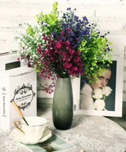 HKLFFJA 12 Lots Arbustes Artificiels Buissons Fleurs Artificielles Résistantes Aux UV D'Extérieur Plantes Fleurs Décoratives Pour Arrangement Floral, Centre De Table, Décoration De Jardin Maison (Fuchsia) -Accessoire de culture Soldes Boutique 54994129 3