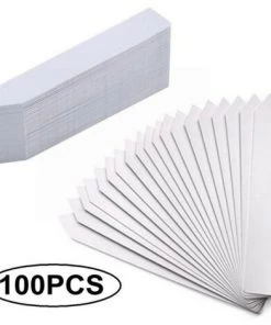 THSINDE Lot De 100 étiquettes En Plastique Pour Plantes, Étiquette De Jardin Signes Plante Label Plantes Balises Durables De Marqueurs De Jardin Imperméables étiquettes De Semis Blanc -Accessoire de culture Soldes Boutique 55491911 4