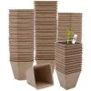 PETITES ECREVISSES 100 Pièces Pots De Semis En Fibre Biodégradable Godet Semis Carré Pour Jardins Potagers Serres - 6cm