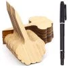 PETITES ECREVISSES 50 Pcs Étiquettes De Plantes En Bambou De 6x10cm Avec Stylo Marqueur Étiquette Pour Jardin Potager Serre - Style 3