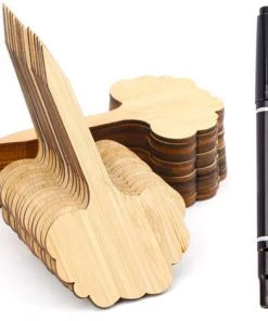 PETITES ECREVISSES 50 Pcs Étiquettes De Plantes En Bambou De 6x10cm Avec Stylo Marqueur Étiquette Pour Jardin Potager Serre - Style 3