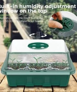 Fei Yu Lot De 5 Bac à Semis, Mini Serre Pour Semis, Plateaux De Culture Avec Couvercle, Propagateur Jardin Pour Démarrage Et Croissance Semence, Germination Serre Durables - 60 Cellules Style A -Accessoire de culture Soldes Boutique 55599785 3