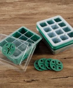 Fei Yu Lot De 5 Bac à Semis, Mini Serre Pour Semis, Plateaux De Culture Avec Couvercle, Propagateur Jardin Pour Démarrage Et Croissance Semence, Germination Serre Durables - 60 Cellules Style A -Accessoire de culture Soldes Boutique 55599785 4