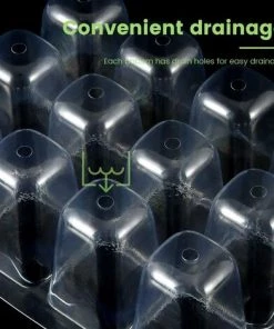 Fei Yu Lot De 5 Bac à Semis, Mini Serre Pour Semis, Plateaux De Culture Avec Couvercle, Propagateur Jardin Pour Démarrage Et Croissance Semence, Germination Serre Durables - 60 Cellules Style A -Accessoire de culture Soldes Boutique 55599785 5