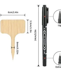 ILOVEMILAN 60PCS étiquettes En Bambou Pour Plantes Semis Potager De Jardinage -forme De T, 6 X 10 Cm -Accessoire de culture Soldes Boutique 55746002 3