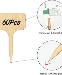 ILOVEMILAN 60PCS étiquettes En Bambou Pour Plantes Semis Potager De Jardinage -forme De T, 6 X 10 Cm -Accessoire de culture Soldes Boutique 55746002 4