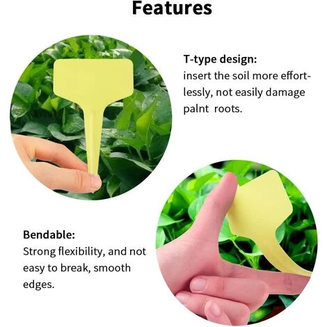 Fei Yu Lot De 100 étiquettes Jaunes En Plastique Pour Plantes Et Légumes 6 X 10 Cm 6 Fei Yu Lot De 100 étiquettes Jaunes En Plastique Pour Plantes Et Légumes 6 X 10 Cm – Image 4