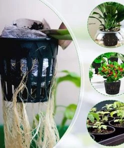 ROSIER 40 Pcs Pot Hydroponique, Godet Semis Réutilisable Panier Hydroponie Pots De Plantes En Plastique Pour Culture Hydroponique Aéroponique,Jardinage (5.5*5.1*3cm, Noir),VEBTles -Accessoire de culture Soldes Boutique 55956113 5