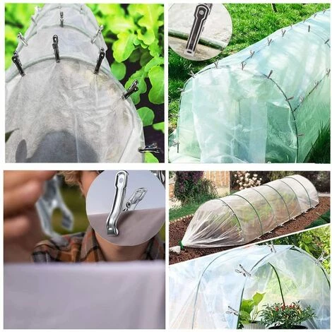 IRISFR Lot De 20 Agrafe De Serre - Clips De Jardin En Acier Inoxydable, Clips Pour Plantes, Support Pour Plantes, Pinces à Linge, Forte Adhérence, 5 X 1cm,Lilaris 6 IRISFR Lot De 20 Agrafe De Serre - Clips De Jardin En Acier Inoxydable, Clips Pour Plantes, Support Pour Plantes, Pinces à Linge, Forte Adhérence, 5 X 1cm,Lilaris – Image 4