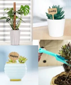 AIDUCHO Bâton De Plante De Noix De Coco De 42 Cm, 2 Morceaux De Bâton De Mousse, Aide à L'escalade, Bâton De Plante Avec 2 Panneaux De Plantes, Cadre D'escalade De Plantes En Fibre De Coco Naturelle Avec Pelle à Semis Et Corde De Chanvre Pour Plantes Grimpantes D -Accessoire de culture Soldes Boutique 57583810 4