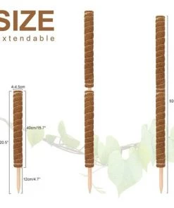 AIDUCHO Bâton De Plante De Noix De Coco De 52 Cm, Bâton De Plante En Treillis De Bâton De Mousse 2 Pièces Avec 2 Panneaux De Plantes, Cadre D'escalade En Fibre De Noix De Coco Naturelle Avec Pelle à Semis Et Corde De Chanvre Pour Plantes Grimpantes De Jardin 9 AIDUCHO Bâton De Plante De Noix De Coco De 52 Cm, Bâton De Plante En Treillis De Bâton De Mousse 2 Pièces Avec 2 Panneaux De Plantes, Cadre D'escalade En Fibre De Noix De Coco Naturelle Avec Pelle à Semis Et Corde De Chanvre Pour Plantes Grimpantes De Jardin -Accessoire de culture Soldes Boutique 57583914 3