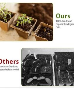 AIDUCHO Godet Semis, 10 Pots En Tourbe Pour Semis, Pépinière Pot, Pot De Semis, Godet Semis, Récipient De Germination Réutilisable, Ensemble De Culture Pour 120 Plants -Accessoire de culture Soldes Boutique 57747861 4