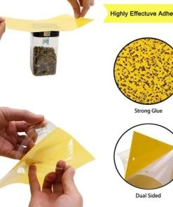 DECKON 40pcs Pièges à Insectes,Pieges Collants Double Face,Jaune Mouche Piège Double Face,Jaune Papier Anti-Insecte Anti Blanc Feuille De Mouches -Accessoire de culture Soldes Boutique 57878875 3
