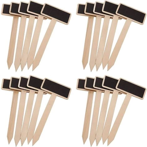 TINOR 20 Pcs Étiquettes De Plantes En Ardoise, Mini Signe Des Étiquettes Mini Tableau Noir Marqueur De Jardin Plante Signe Tags En Bois Étiquettes Potager Pour Fleur Légumes Graine Jardin Pépinière 4 TINOR 20 Pcs Étiquettes De Plantes En Ardoise, Mini Signe Des Étiquettes Mini Tableau Noir Marqueur De Jardin Plante Signe Tags En Bois Étiquettes Potager Pour Fleur Légumes Graine Jardin Pépinière – Image 2