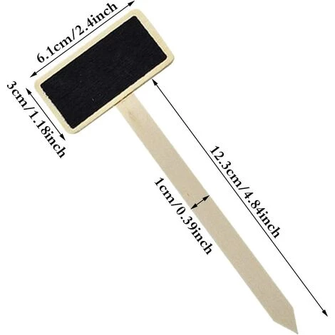 TINOR 20 Pcs Étiquettes De Plantes En Ardoise, Mini Signe Des Étiquettes Mini Tableau Noir Marqueur De Jardin Plante Signe Tags En Bois Étiquettes Potager Pour Fleur Légumes Graine Jardin Pépinière 5 TINOR 20 Pcs Étiquettes De Plantes En Ardoise, Mini Signe Des Étiquettes Mini Tableau Noir Marqueur De Jardin Plante Signe Tags En Bois Étiquettes Potager Pour Fleur Légumes Graine Jardin Pépinière – Image 3