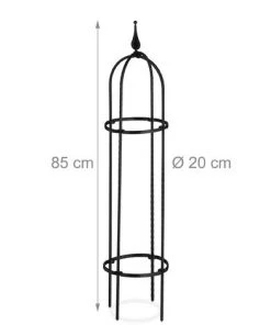 Relaxdays Trellis Obélisque, Lot De 2, 85 M De Hauteur,pour Plantes Grimpantes, En Métal, Stable, Tour Pour Rosier, Noir 11 Relaxdays Trellis Obélisque, Lot De 2, 85 M De Hauteur,pour Plantes Grimpantes, En Métal, Stable, Tour Pour Rosier, Noir -Accessoire de culture Soldes Boutique 58121455 5