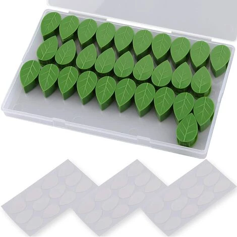 LONGZIMING 30 Pièces Clips De Montage Mural D'escalade De Plantes Clip De Fixation De Mur Végétal Auto-Adhésif, Support De Vignes En Forme De Feuille Invisible 5 LONGZIMING 30 Pièces Clips De Montage Mural D'escalade De Plantes Clip De Fixation De Mur Végétal Auto-Adhésif, Support De Vignes En Forme De Feuille Invisible – Image 3