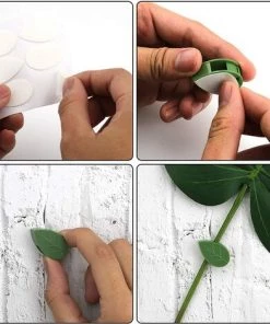 LONGZIMING 30 Pièces Clips De Montage Mural D'escalade De Plantes Clip De Fixation De Mur Végétal Auto-Adhésif, Support De Vignes En Forme De Feuille Invisible 10 LONGZIMING 30 Pièces Clips De Montage Mural D'escalade De Plantes Clip De Fixation De Mur Végétal Auto-Adhésif, Support De Vignes En Forme De Feuille Invisible -Accessoire de culture Soldes Boutique 58324657 4