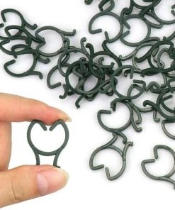 LONGZIMING 200 Pièces Clips De Vigne Végétale, 2 Taille Clips De Support Pour Plantes Clips De Fixation De Vigne Pour Support De Tige De Fleur De Fruit De Légume (Vert) -Accessoire de culture Soldes Boutique 58324797 3