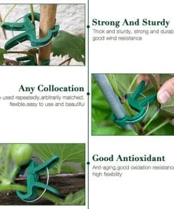 LONGZIMING Clips De Support Réglable Pour Plantes, 100 Pièces Clips De Plantes Clips De Jardin Réglable Pinces à Plantes Et à Fleurs Pour Tomates, Concombres, Roses, Plantes Grimpantes -Accessoire de culture Soldes Boutique 58324977 2