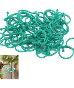 LONGZIMING 50 Pcs Clips De Jardin Support Pour Plantes Clips Twisty Plante Anneaux, Plante Réutilisables Clip Support De Plante Jardin Clip Plastique Pour Jardin Vigne Légumes Les Plantes Grimpantes.