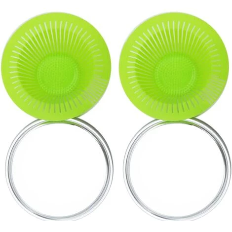 STARLIGHT SL.GT Couvercles De Filer à La Germination Couvercles De Fermentation Mason Jar Avec Couvercle En Acier Inoxydable,2PCS,vert 2 STARLIGHT SL.GT Couvercles De Filer à La Germination Couvercles De Fermentation Mason Jar Avec Couvercle En Acier Inoxydable,2PCS,vert