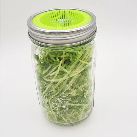 STARLIGHT SL.GT Couvercles De Filer à La Germination Couvercles De Fermentation Mason Jar Avec Couvercle En Acier Inoxydable,2PCS,vert 3 STARLIGHT SL.GT Couvercles De Filer à La Germination Couvercles De Fermentation Mason Jar Avec Couvercle En Acier Inoxydable,2PCS,vert – Image 2
