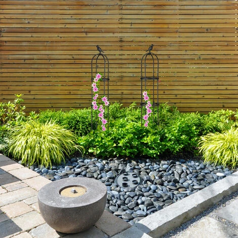 Relaxdays Trellis Obélisque, Lot De 2, 126 M De Hauteur, Plantes Grimpantes, En Métal, Stable, Tour Pour Rosier, Noir 5 Relaxdays Trellis Obélisque, Lot De 2, 126 M De Hauteur, Plantes Grimpantes, En Métal, Stable, Tour Pour Rosier, Noir – Image 3
