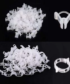 AIDUCHO 20 Clips à Plantes De Jardin Et 20 Pince à Greffer Plantes Soutien Pince De Jardin Fleur Clip De Fixation Clips De Vigne Clip De Tomates Pour Sécuriser Les Plantes Au Plante Prend En Charge Blanc
